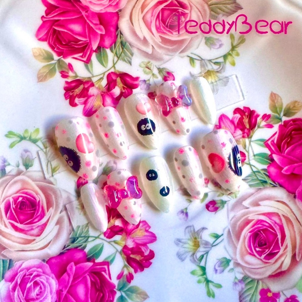 🍥 Super Shy No-Face 🍥 ฅ՞•ﻌ•՞ฅ Press On Nails